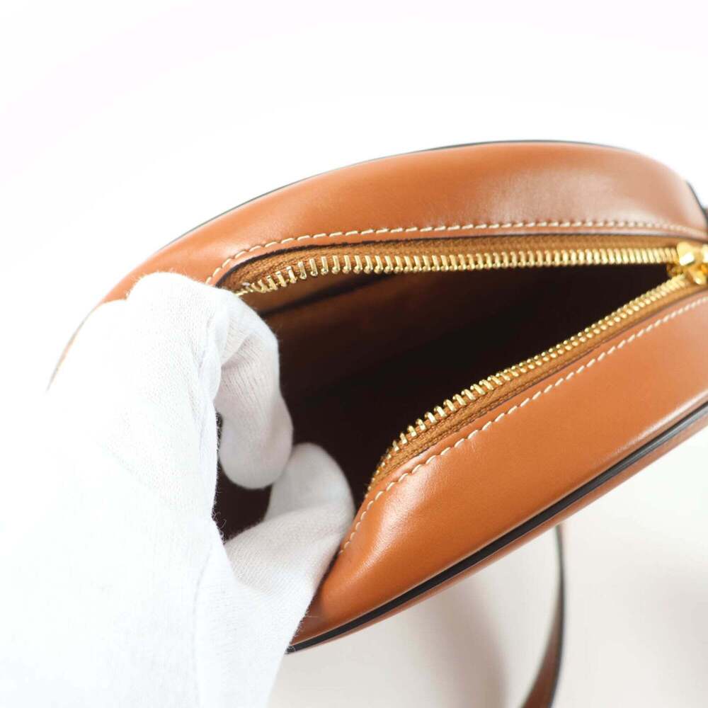 CELINE 19860 Cuile Triomphe Oval Purse Leather Shoulder Bag Tan with Dust Mad... - Picture 7 of 12